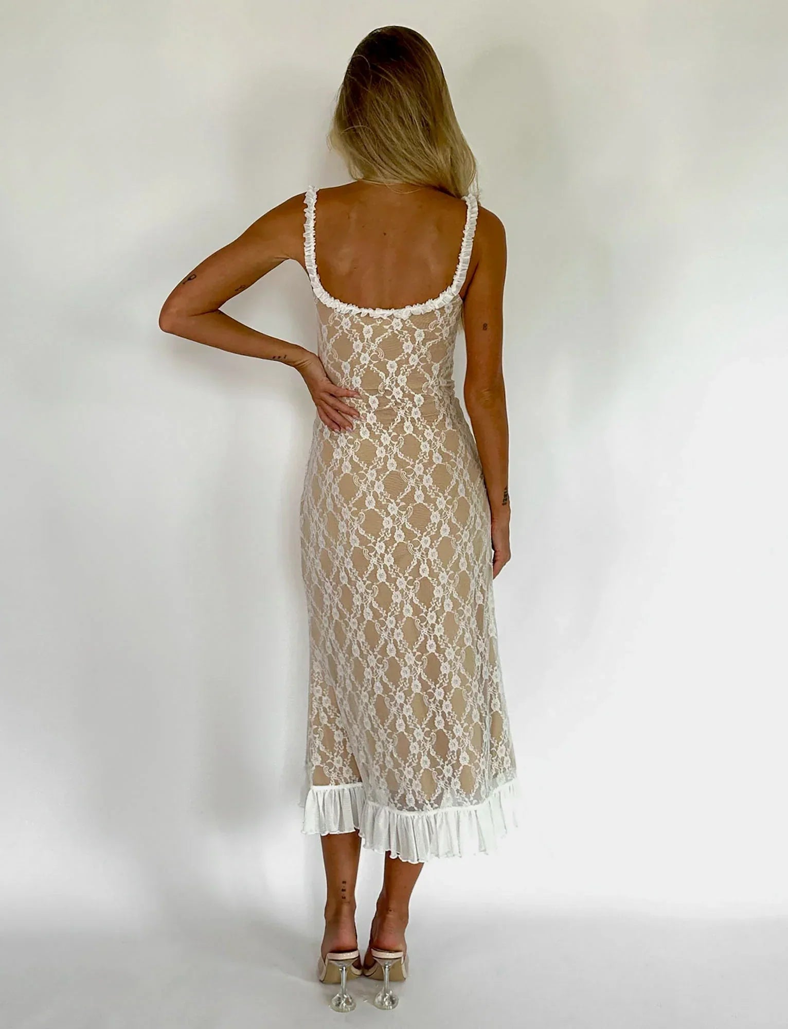 Maxi dress with structure
