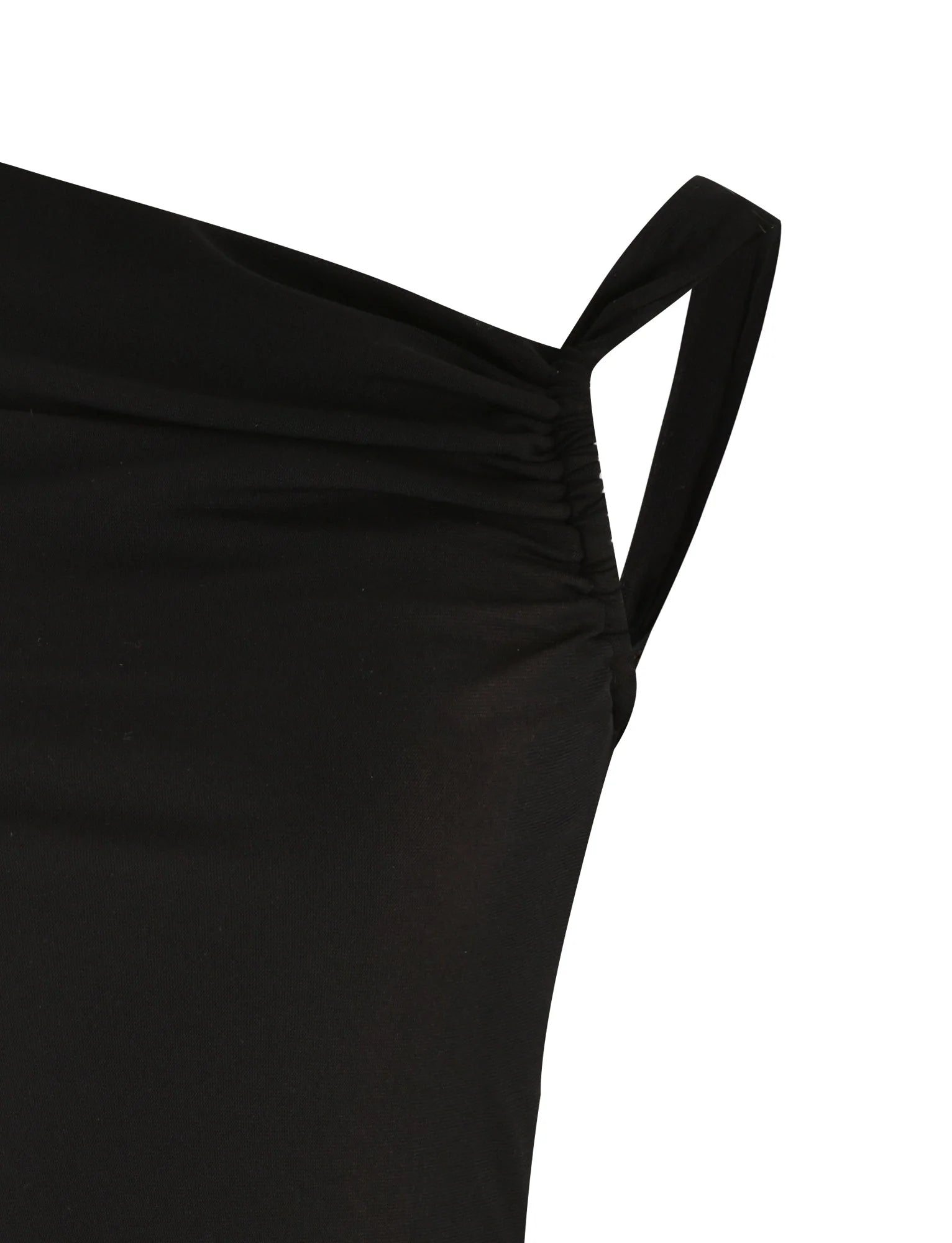 V-neck Drawstring Ruffle Tight Braces Hip Mini Skirt