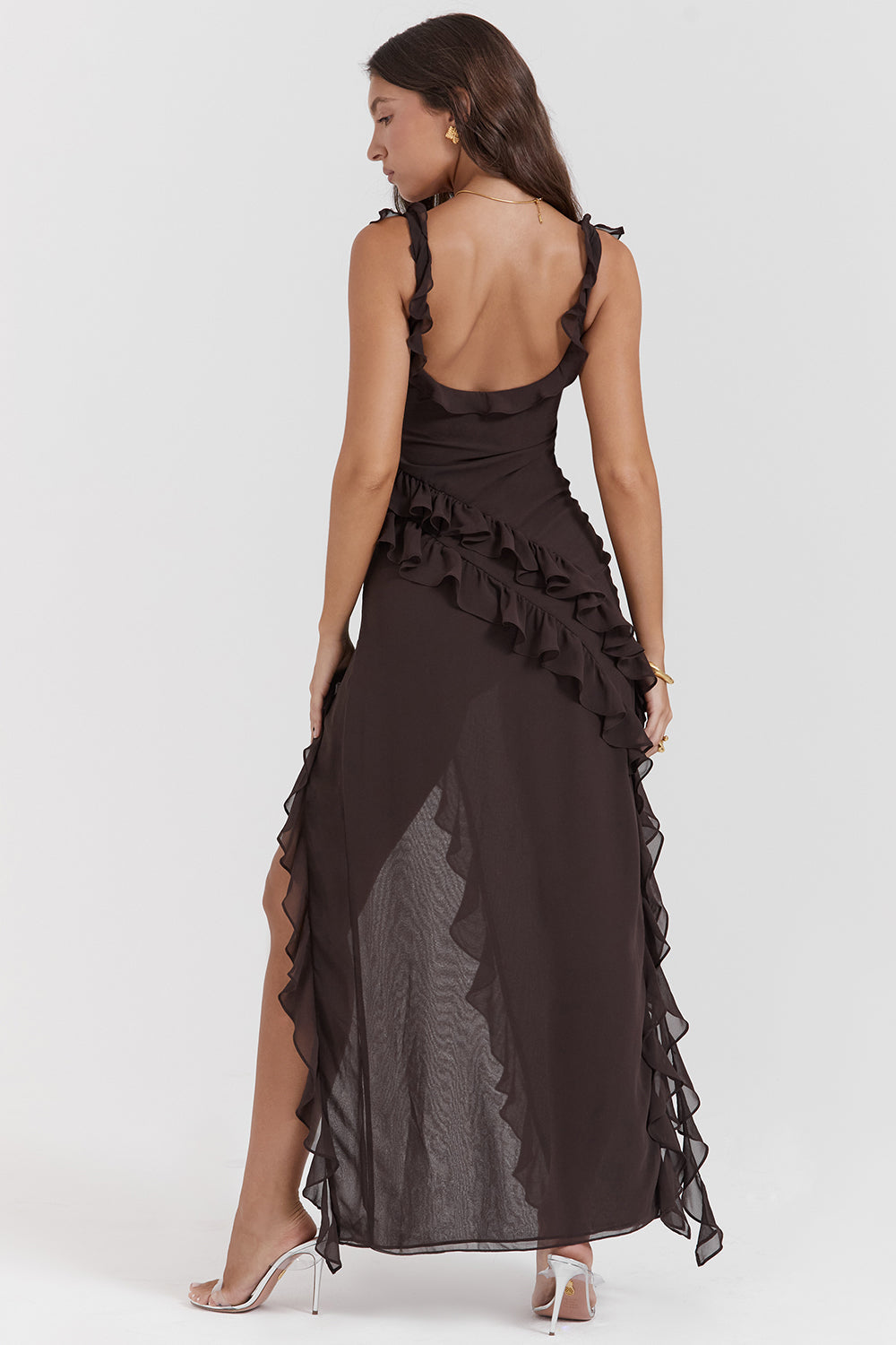 Maxi dress with ruffles