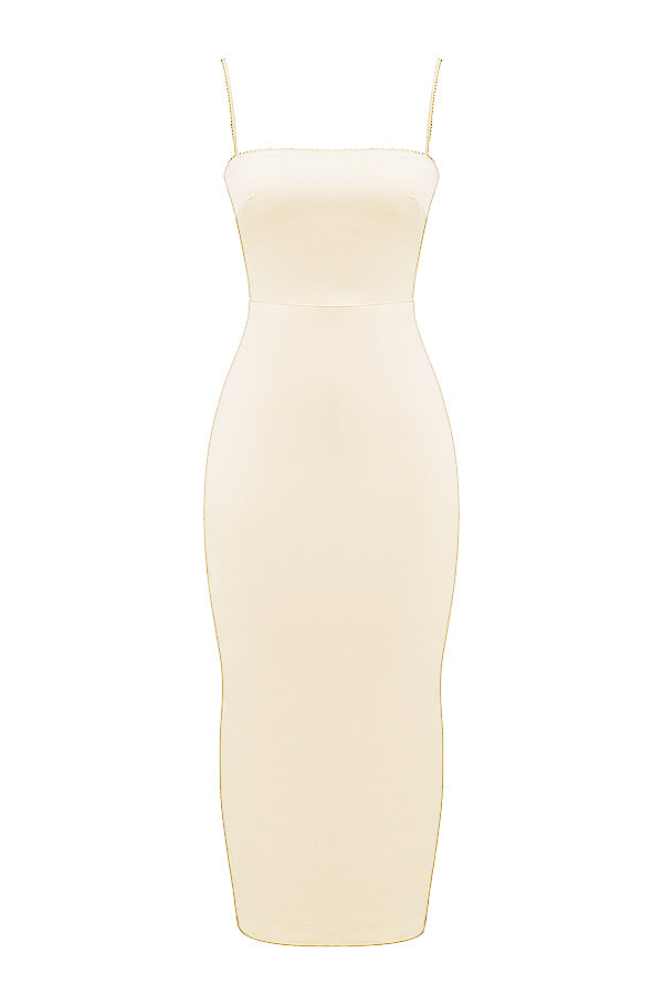 Vintage cream colored maxi dress