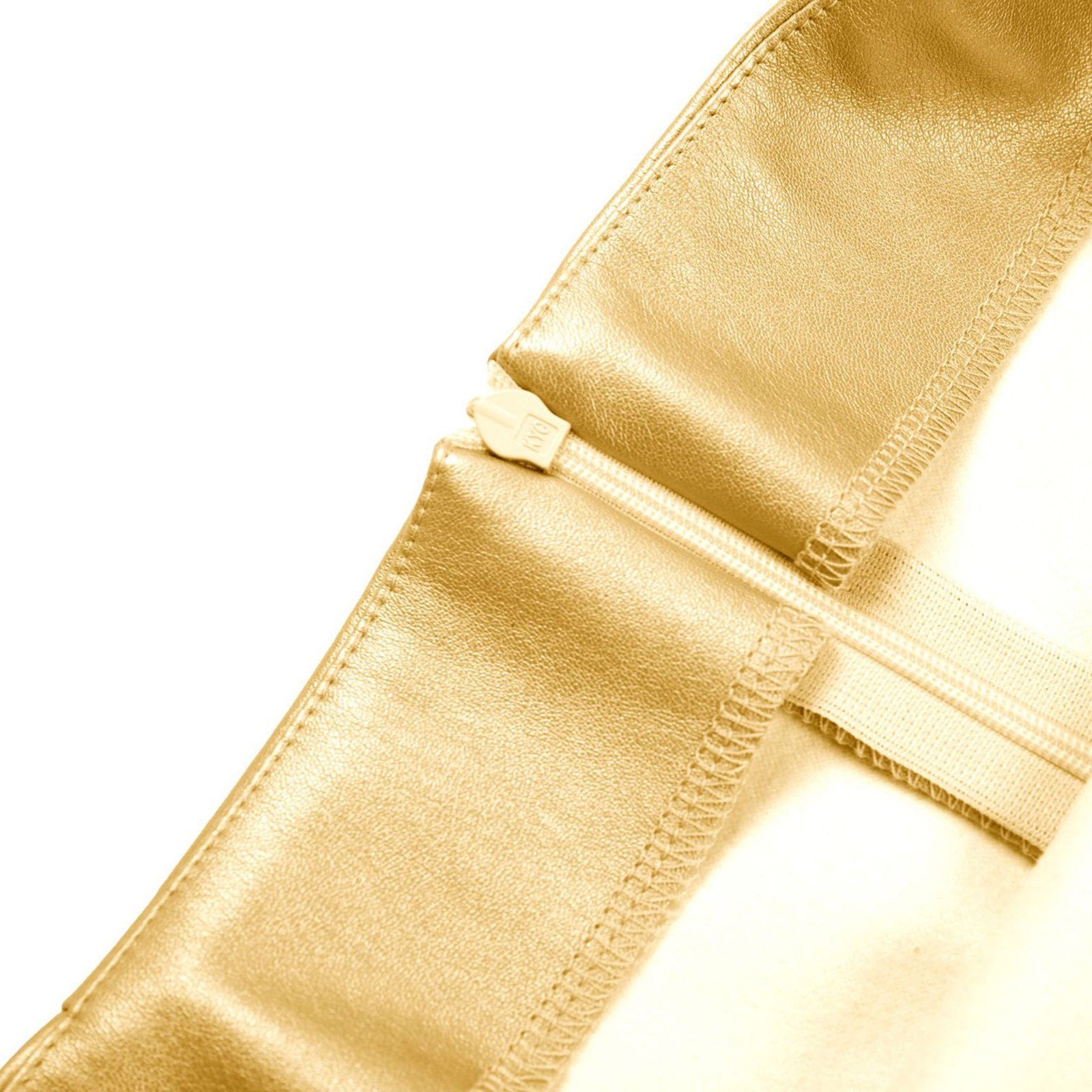 Side Slit Metallic Skirt