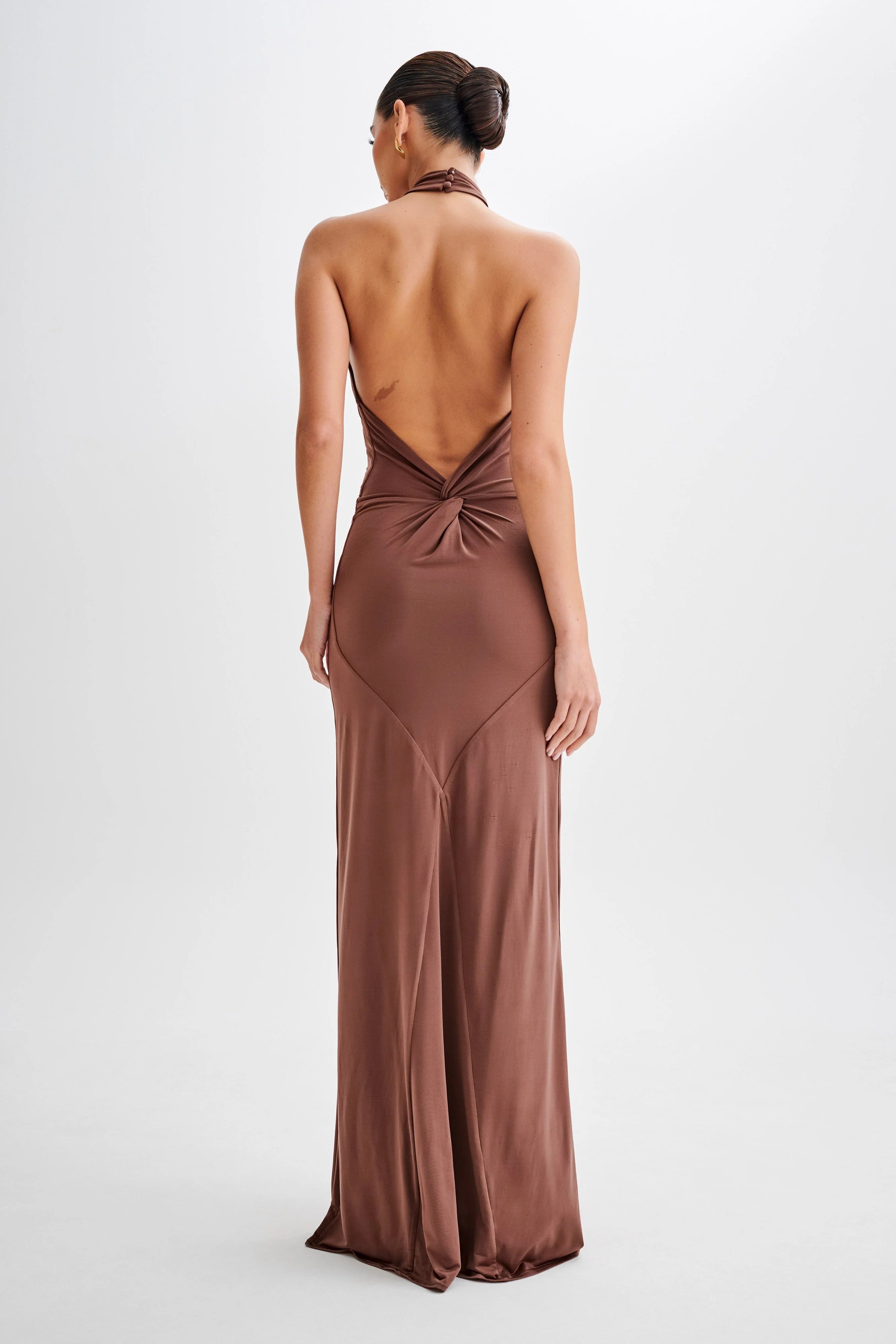 Slinky Halter Maxi Dress