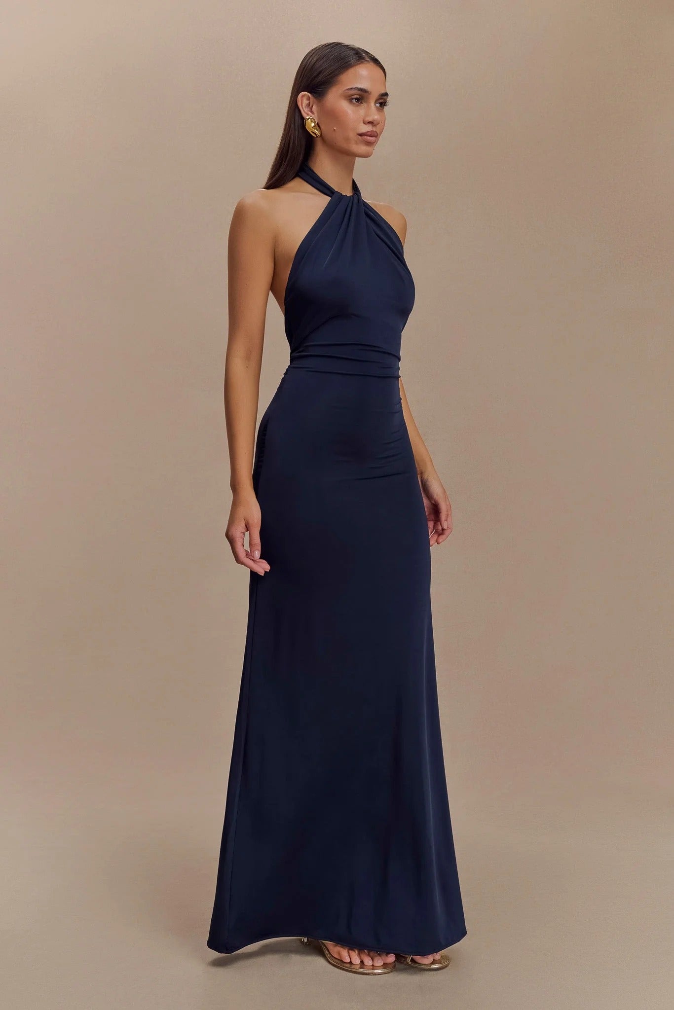 Slinky Halter Maxi Dress
