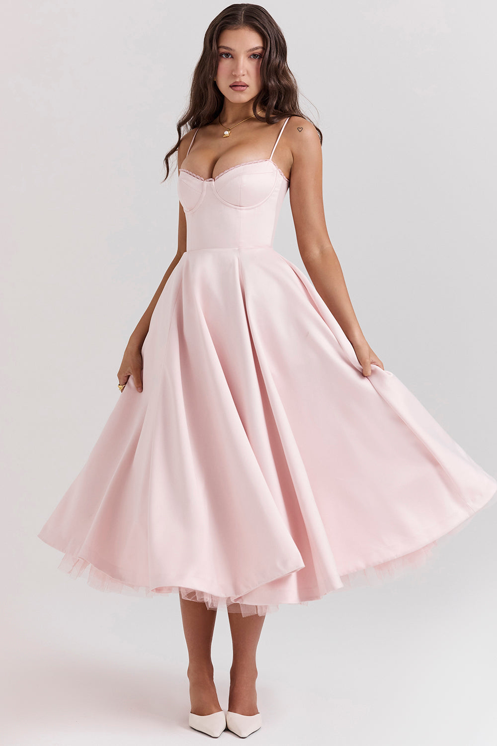 Tulle midi dress
