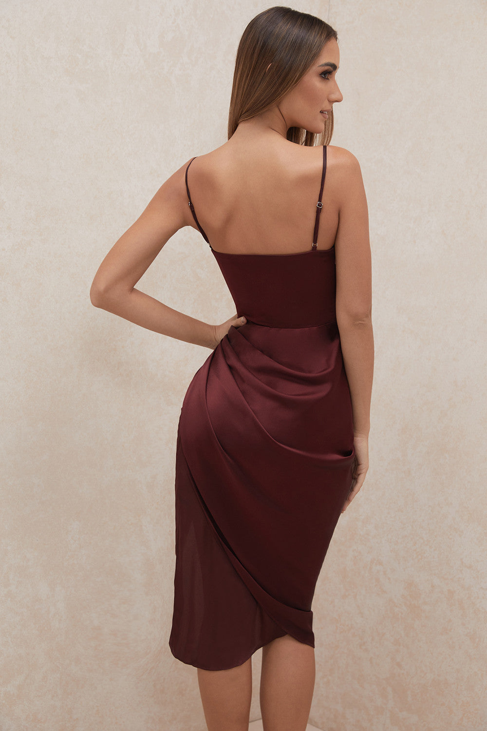 Satin balcony corset dress