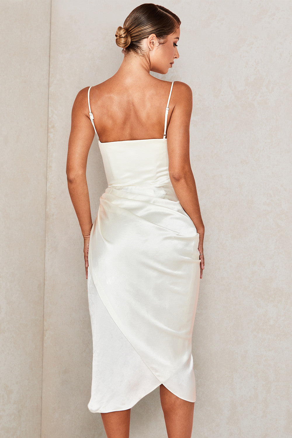 Satin balcony corset dress