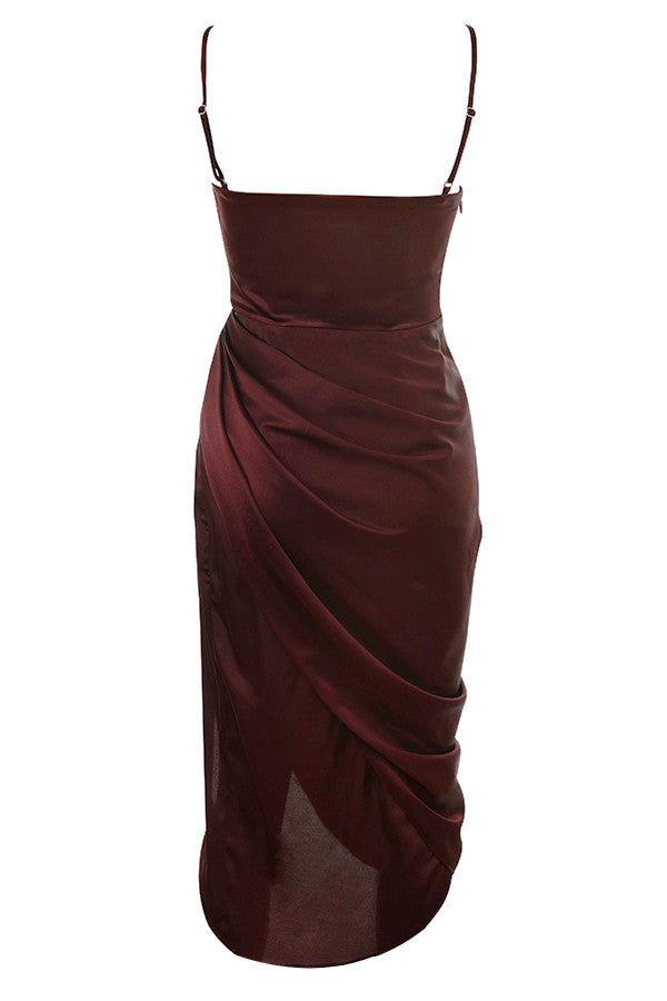 Satin balcony corset dress