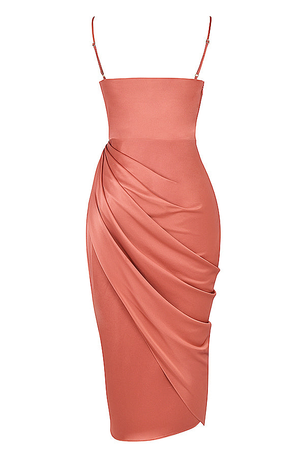 Satin balcony corset dress
