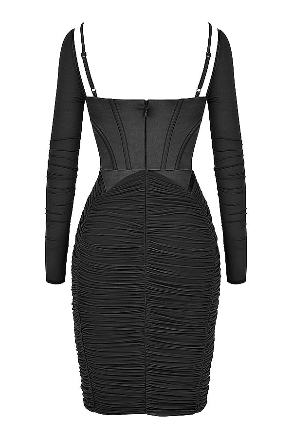 Pleated corset dress