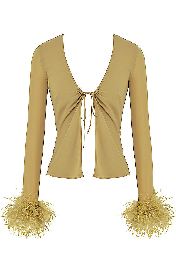 Top finished with olive green