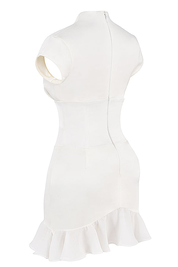 Corset dress with ruffles