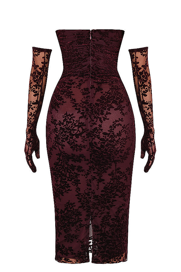 Black cherry colored corset dress