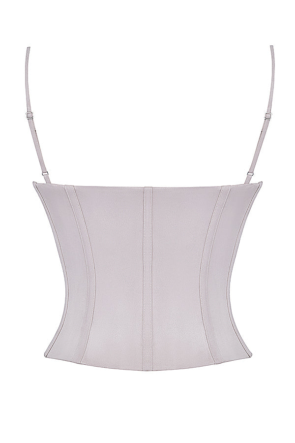Light lavender embroidered corset