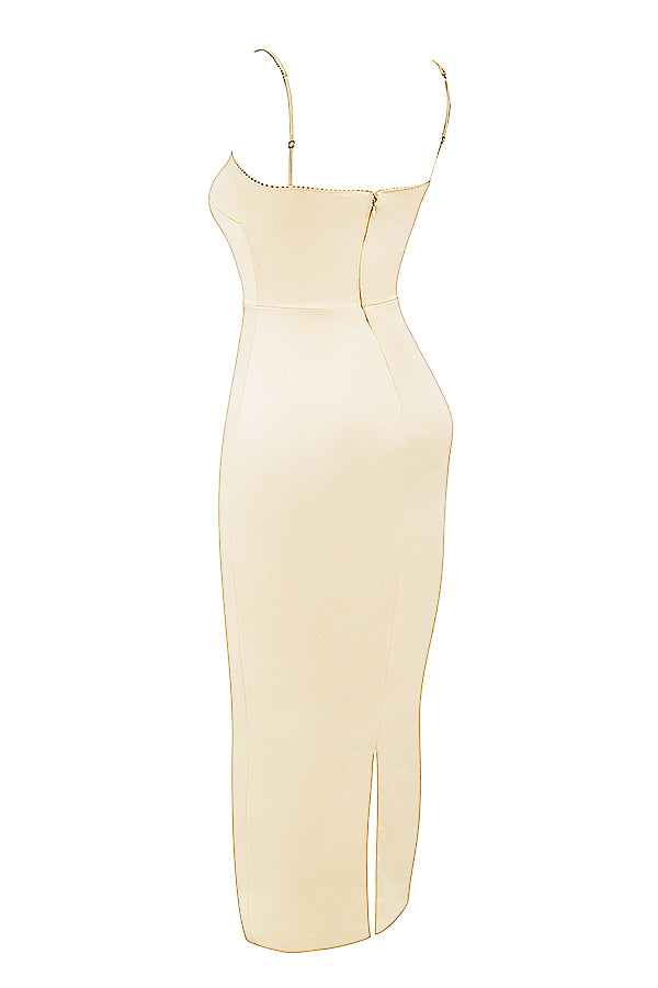 Vintage cream colored maxi dress