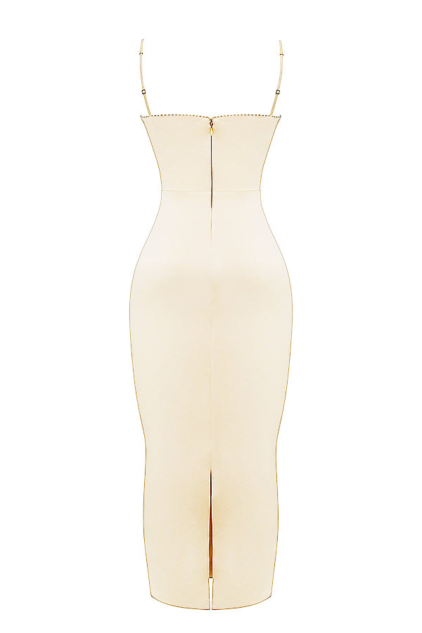 Vintage cream colored maxi dress