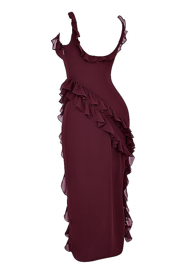 Maxi dress with ruffles