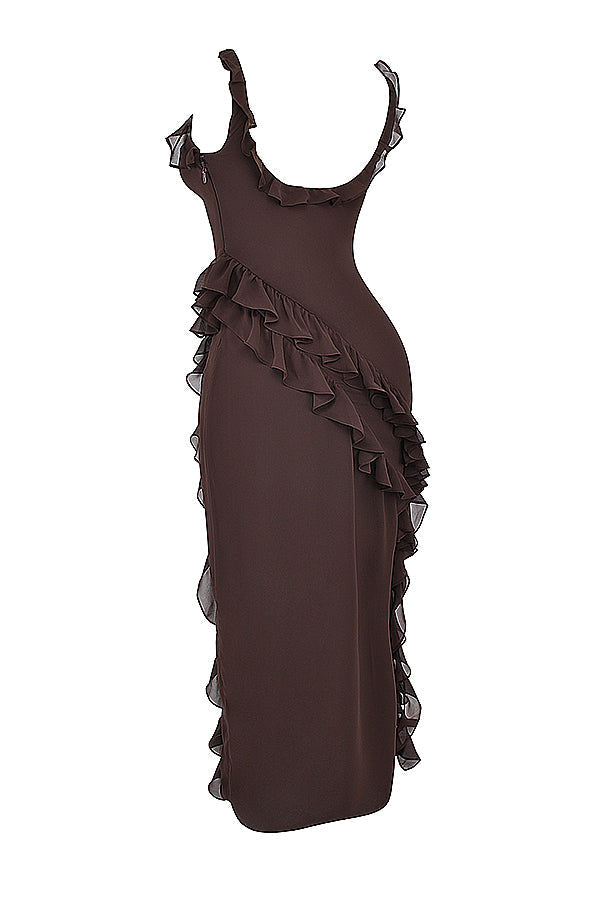 Maxi dress with ruffles