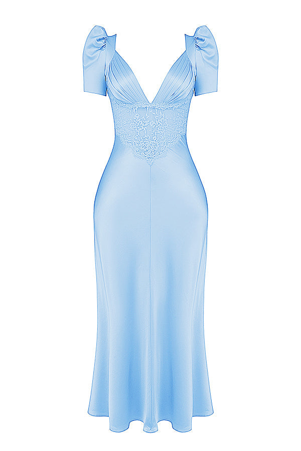 Pure silk and lace dress