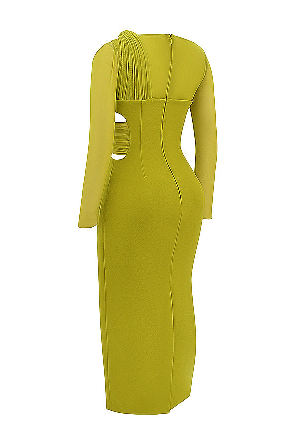 Plunging maxi dress