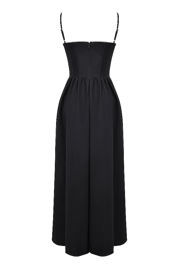 Black corset maxi dress