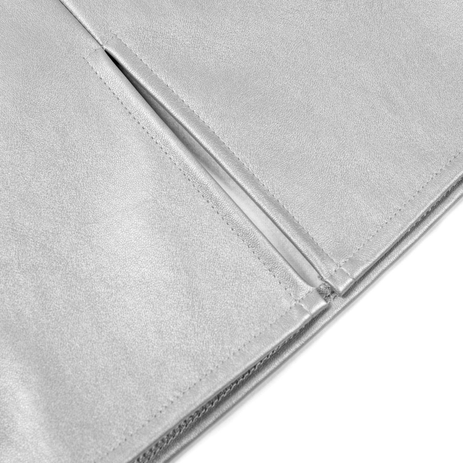 Side Slit Metallic Skirt