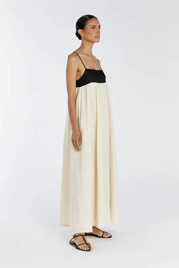 Elegant Loose Maxi Dress In White