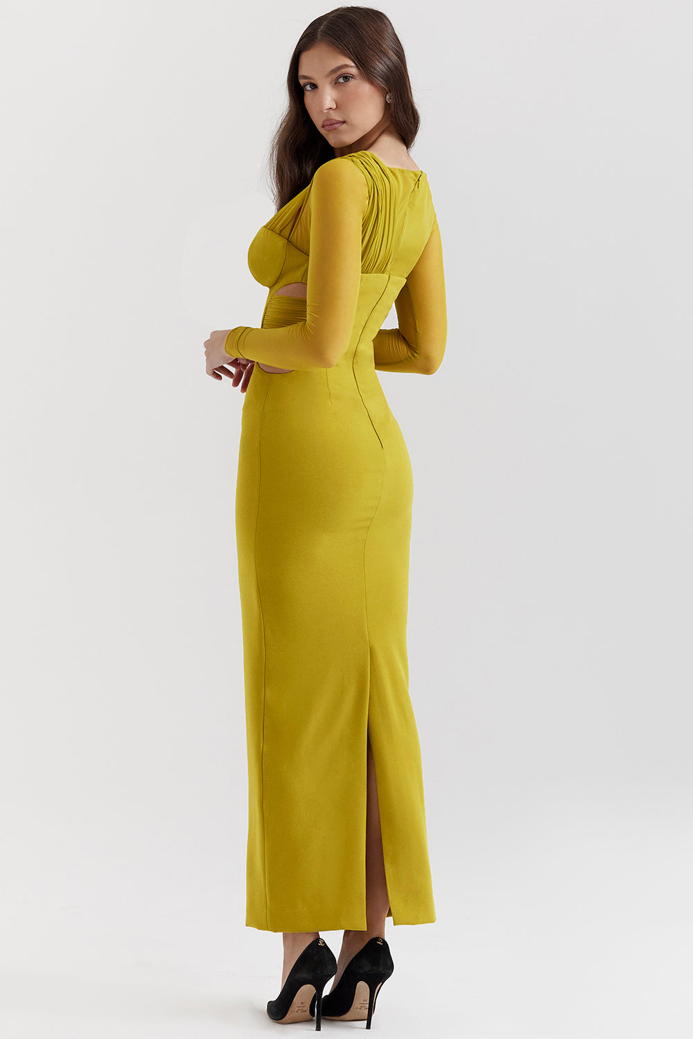 Plunging maxi dress