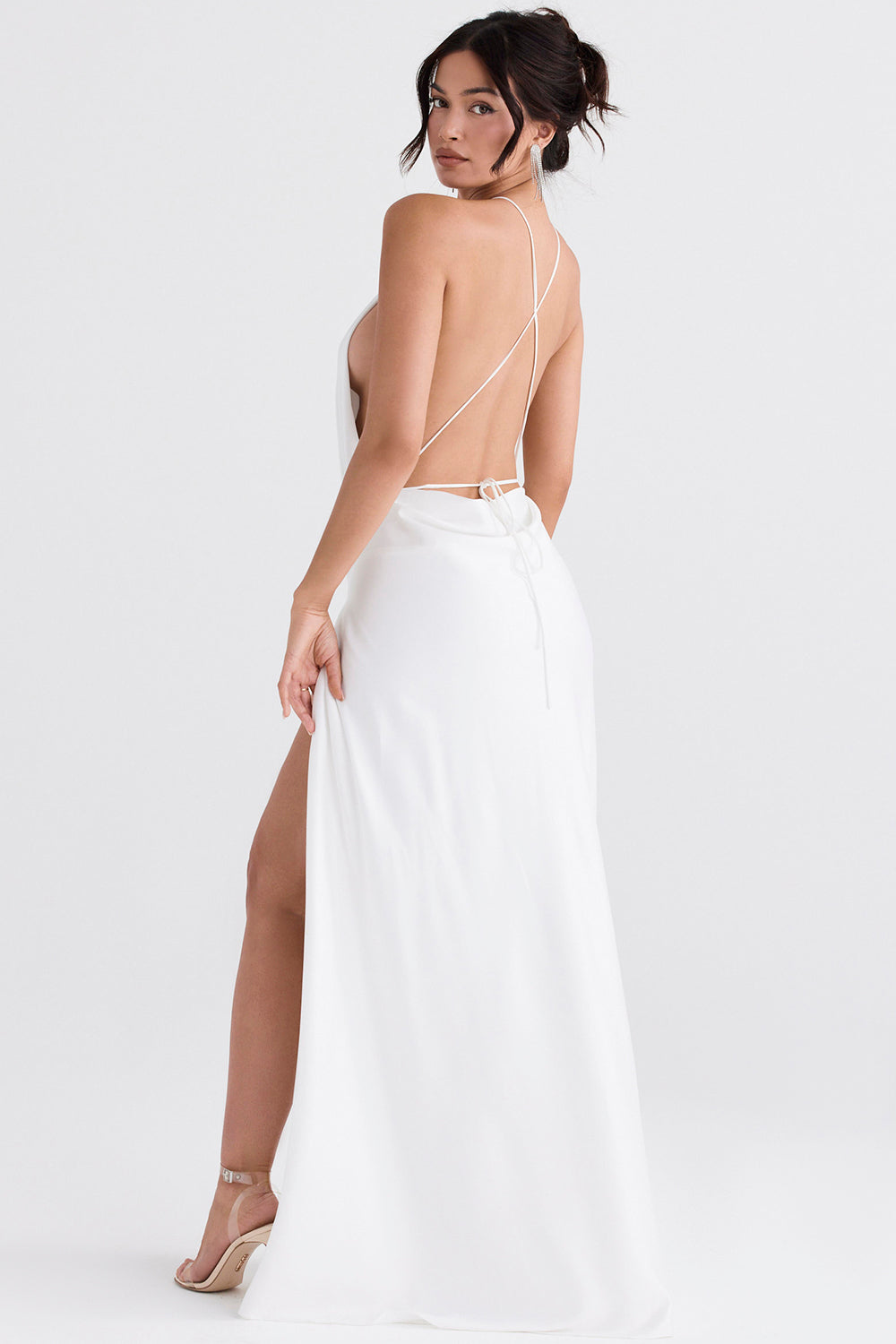 Luxury maxi dress with thigh split