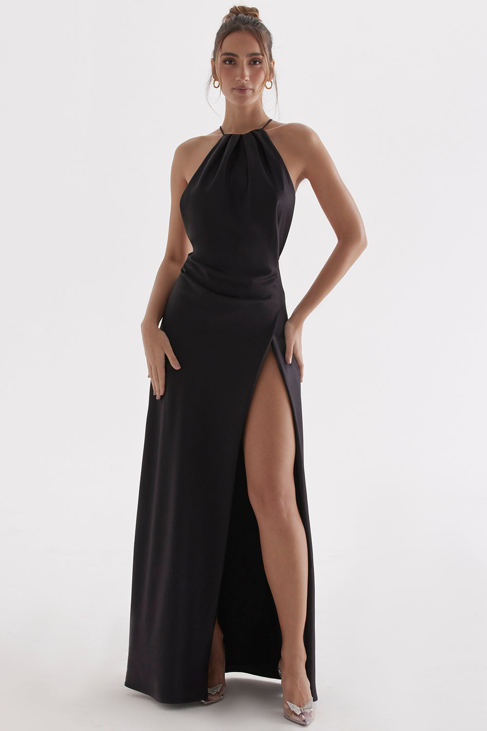 Luxury maxi dress with thigh split