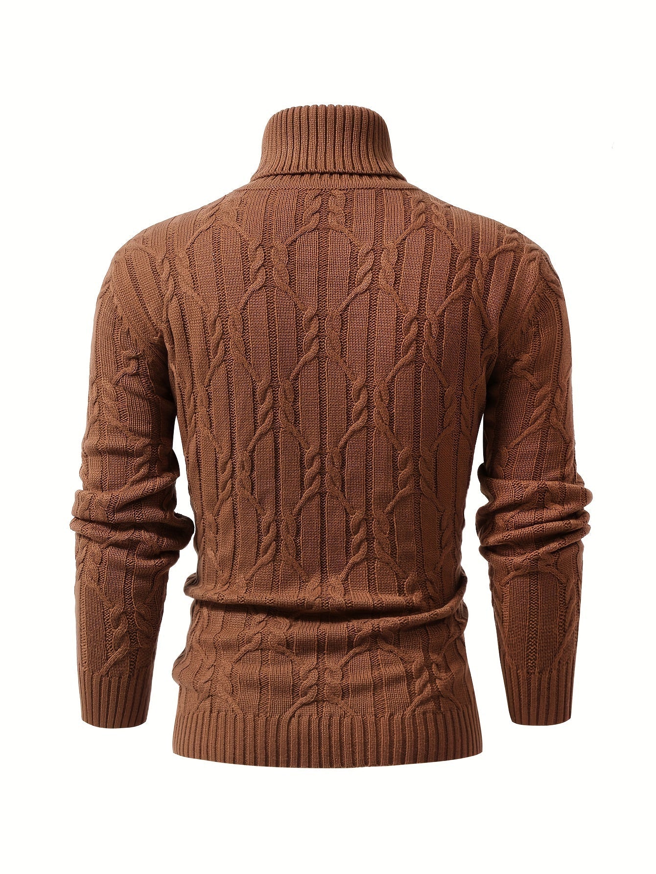 Knitted brown sweater for men