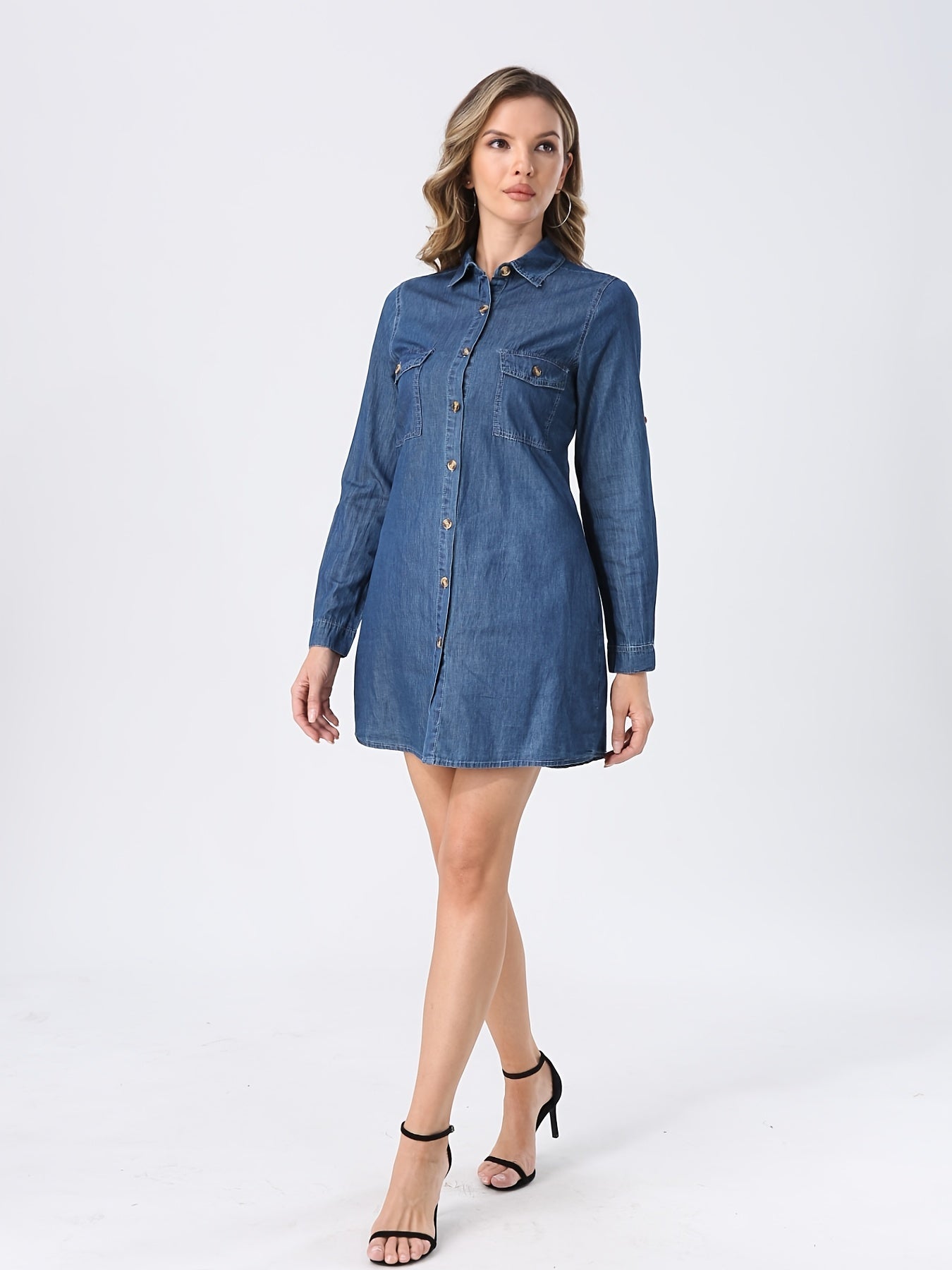 Loose denim shirt for women