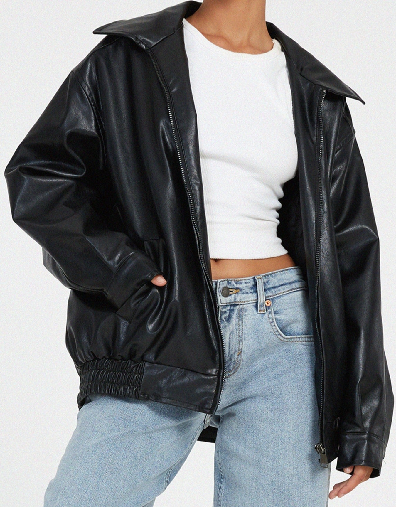 Loose Leather jacket