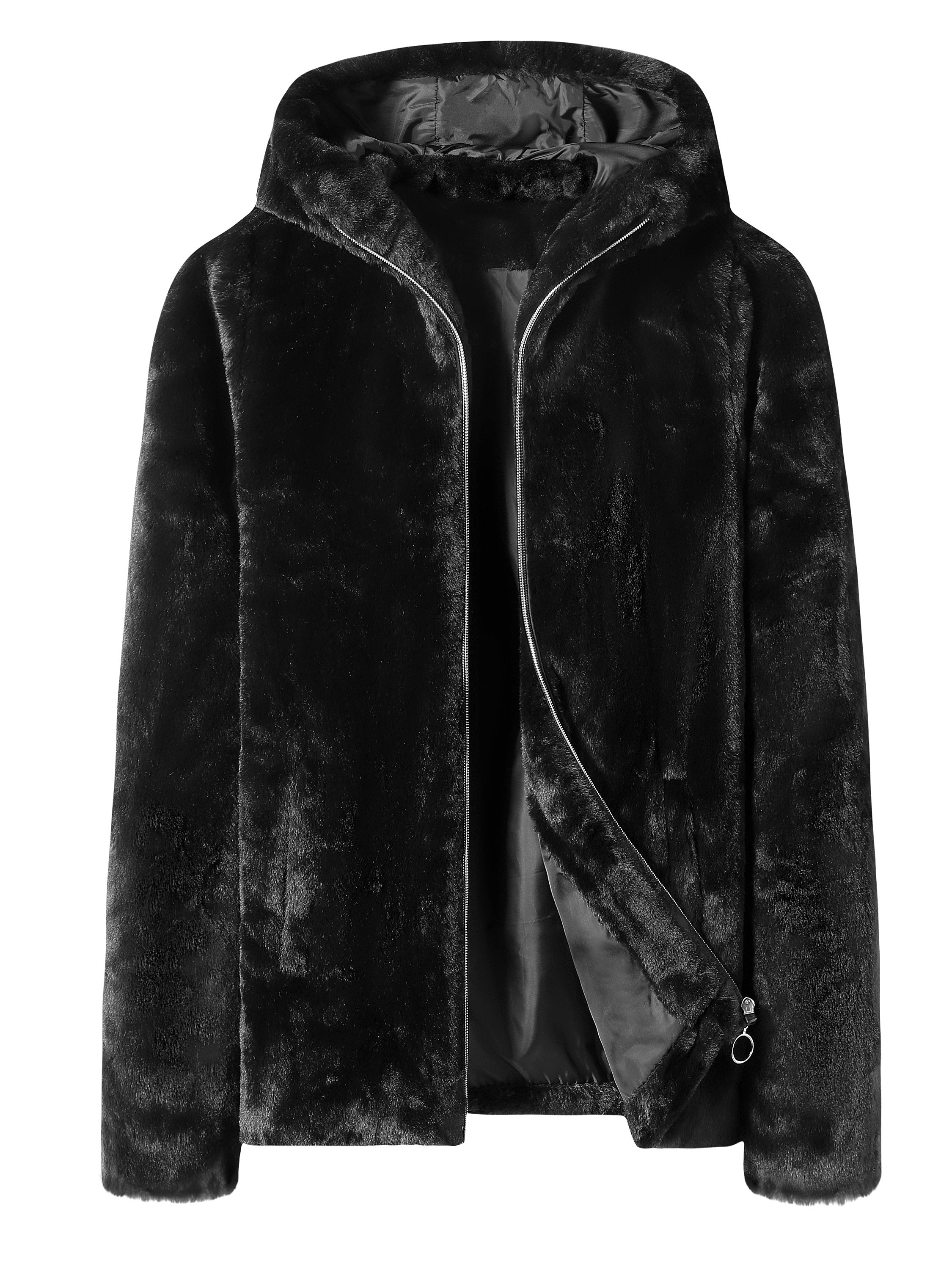 Women's faux fur teddy hoodie