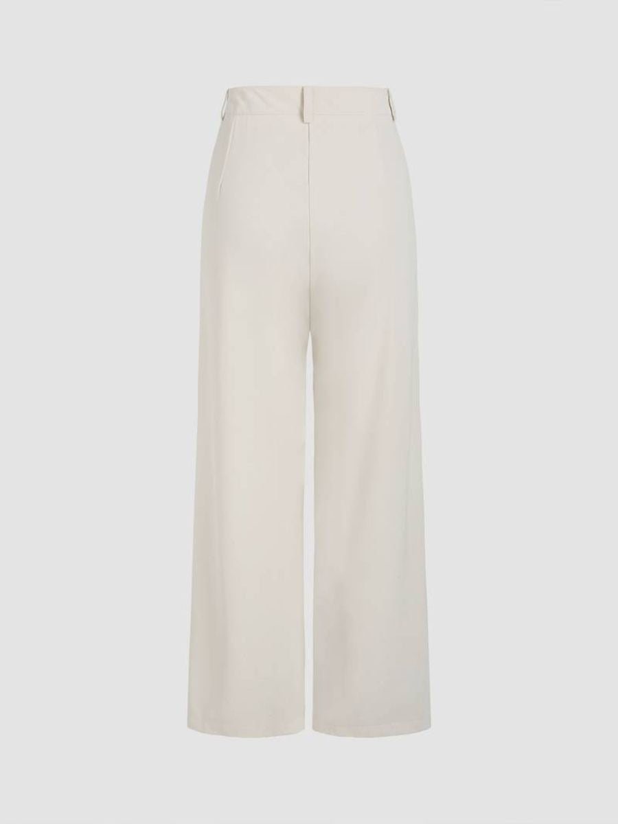 Elegant wide draped trousers