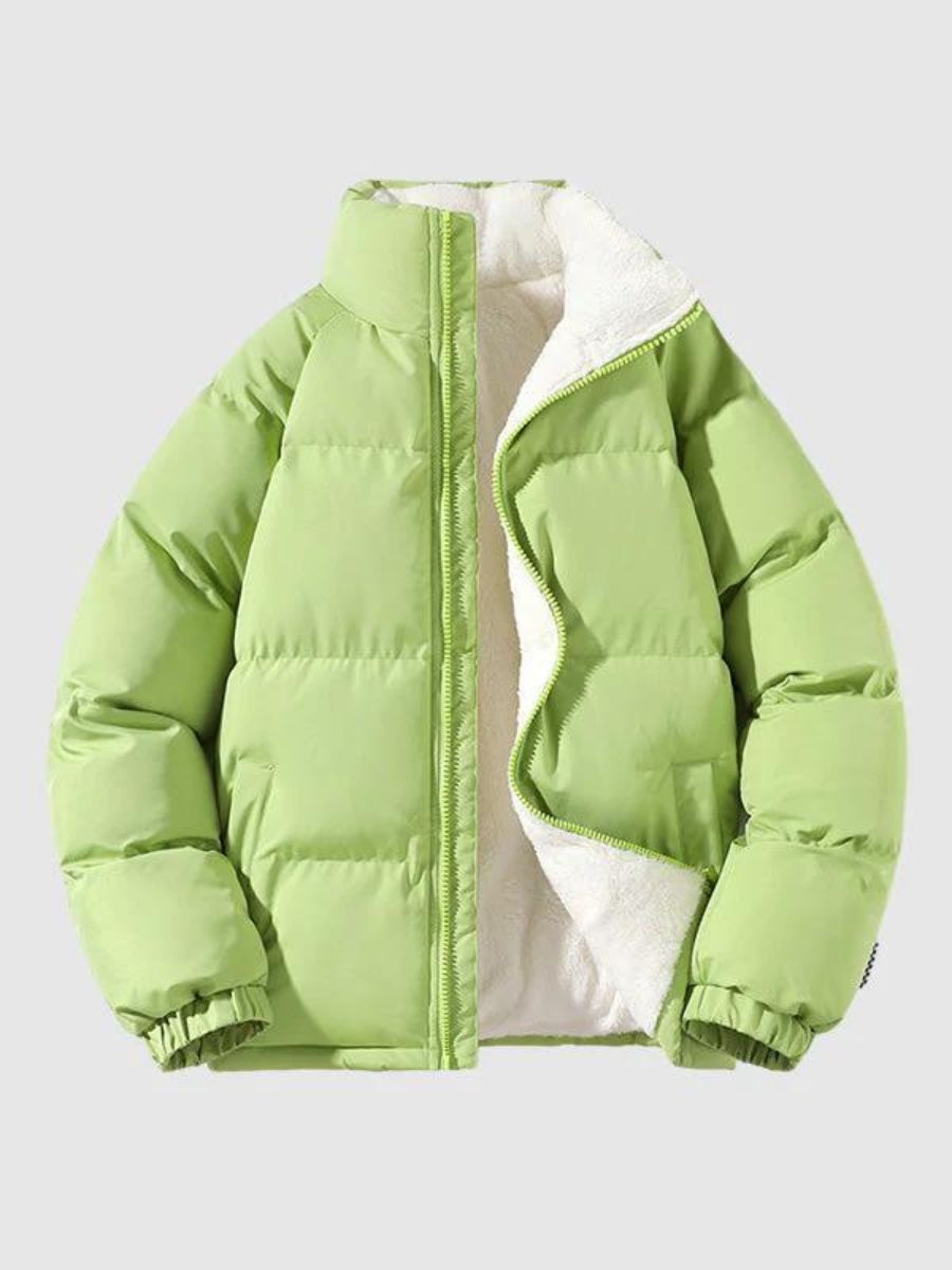 men's padded fleece-lined puffer jacket