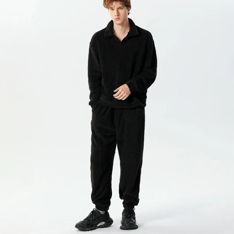 Fuzzy Fleece Long Sleeved sweatshirt with Long Pants