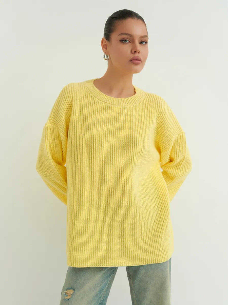 Loose Knitted Striped Sweater