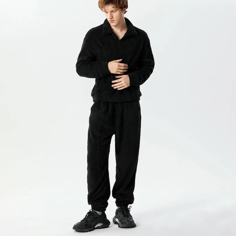 Fuzzy Fleece Long Sleeved sweatshirt with Long Pants