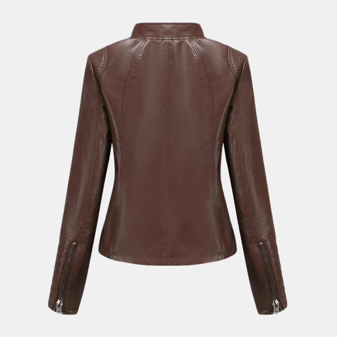 Women's jacket made of imitation leather