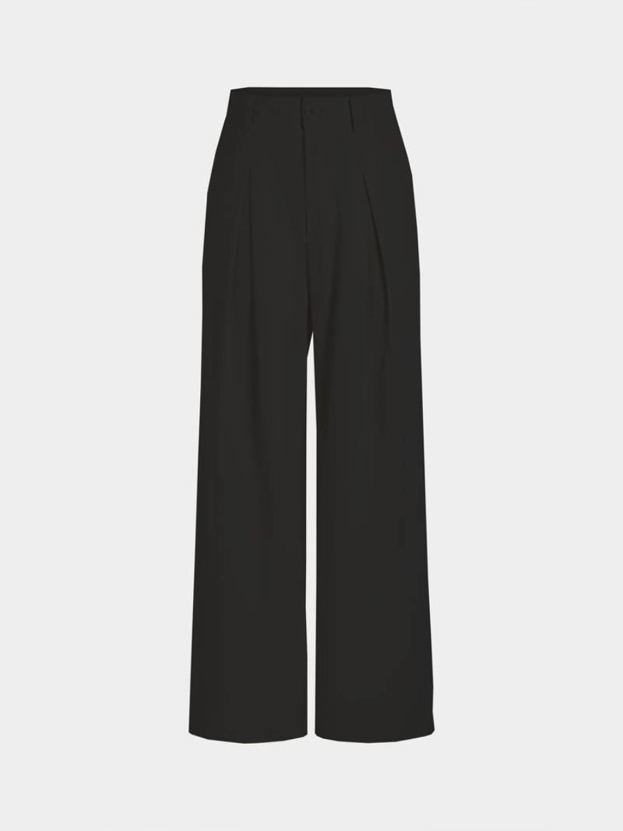 Elegant wide draped trousers