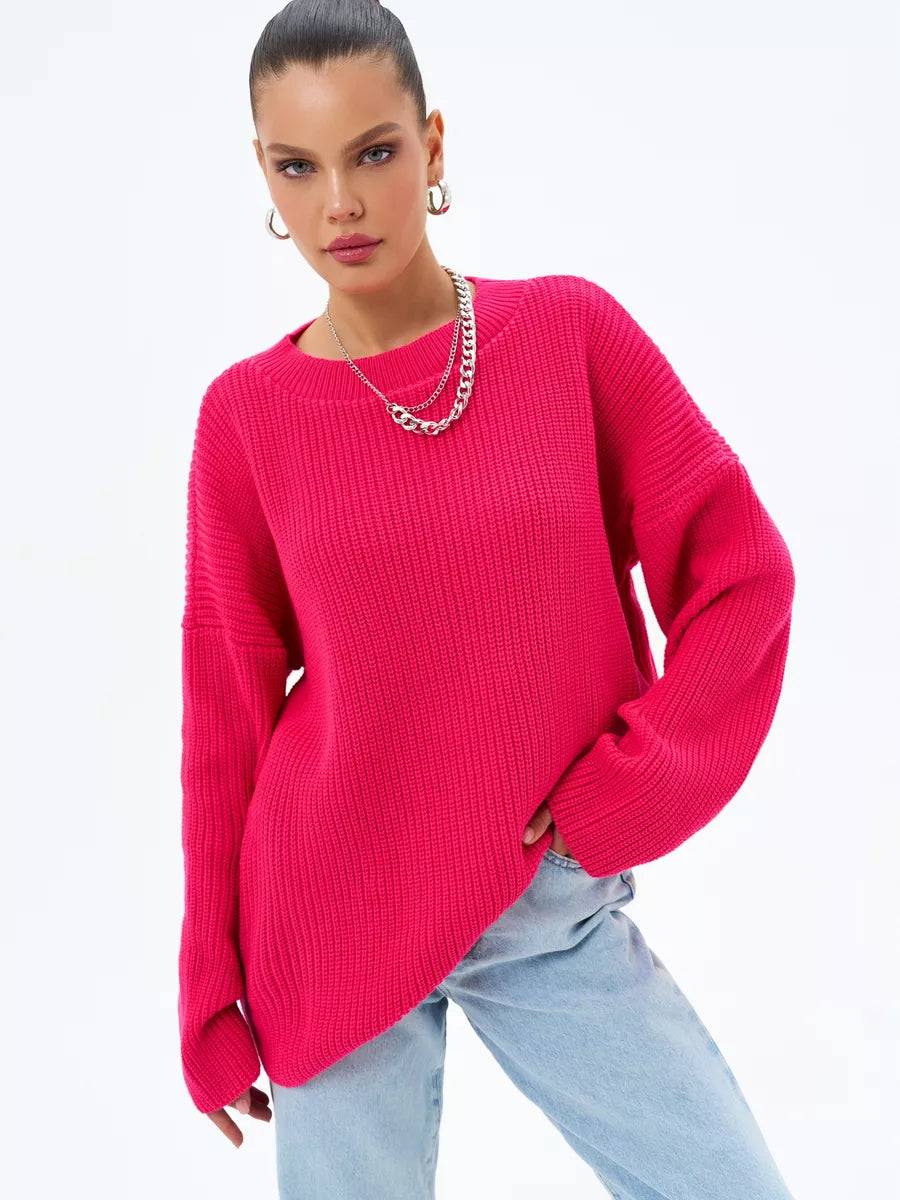 Loose Knitted Striped Sweater