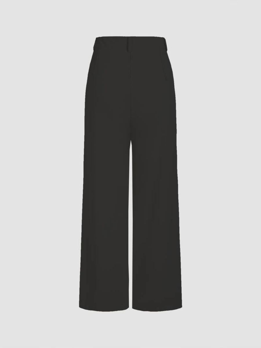 Elegant wide draped trousers