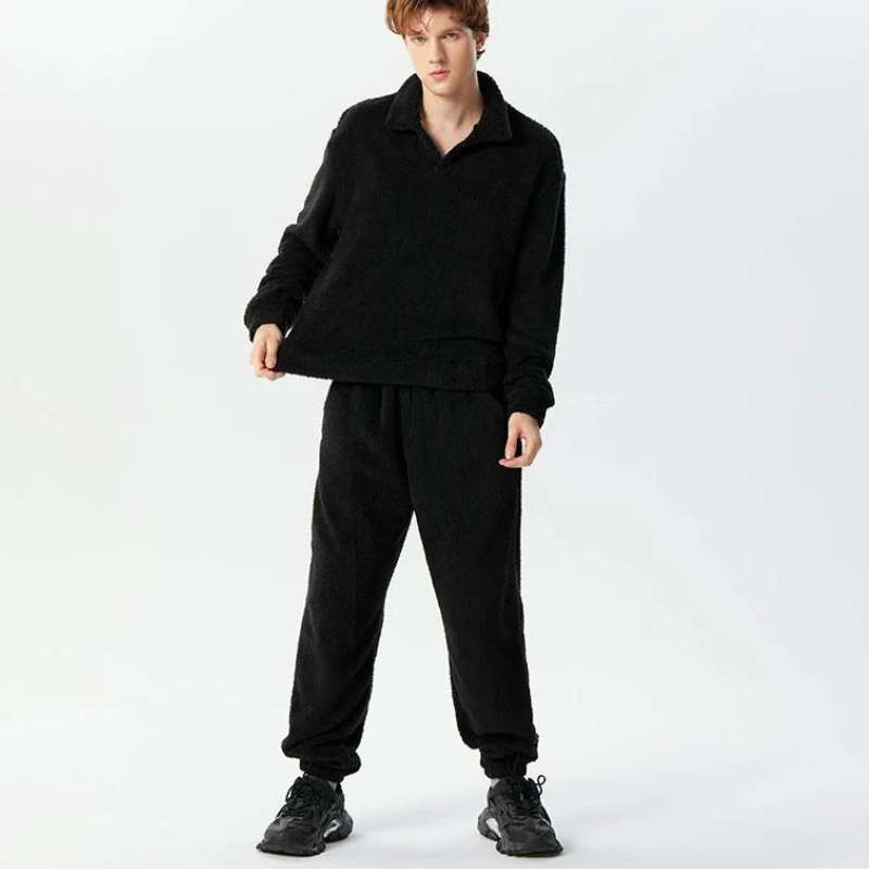 Fuzzy Fleece Long Sleeved sweatshirt with Long Pants