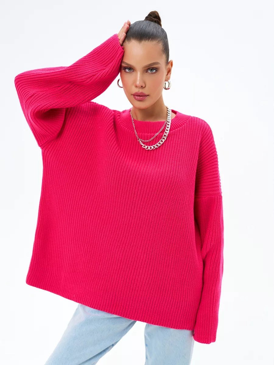 Loose Knitted Striped Sweater