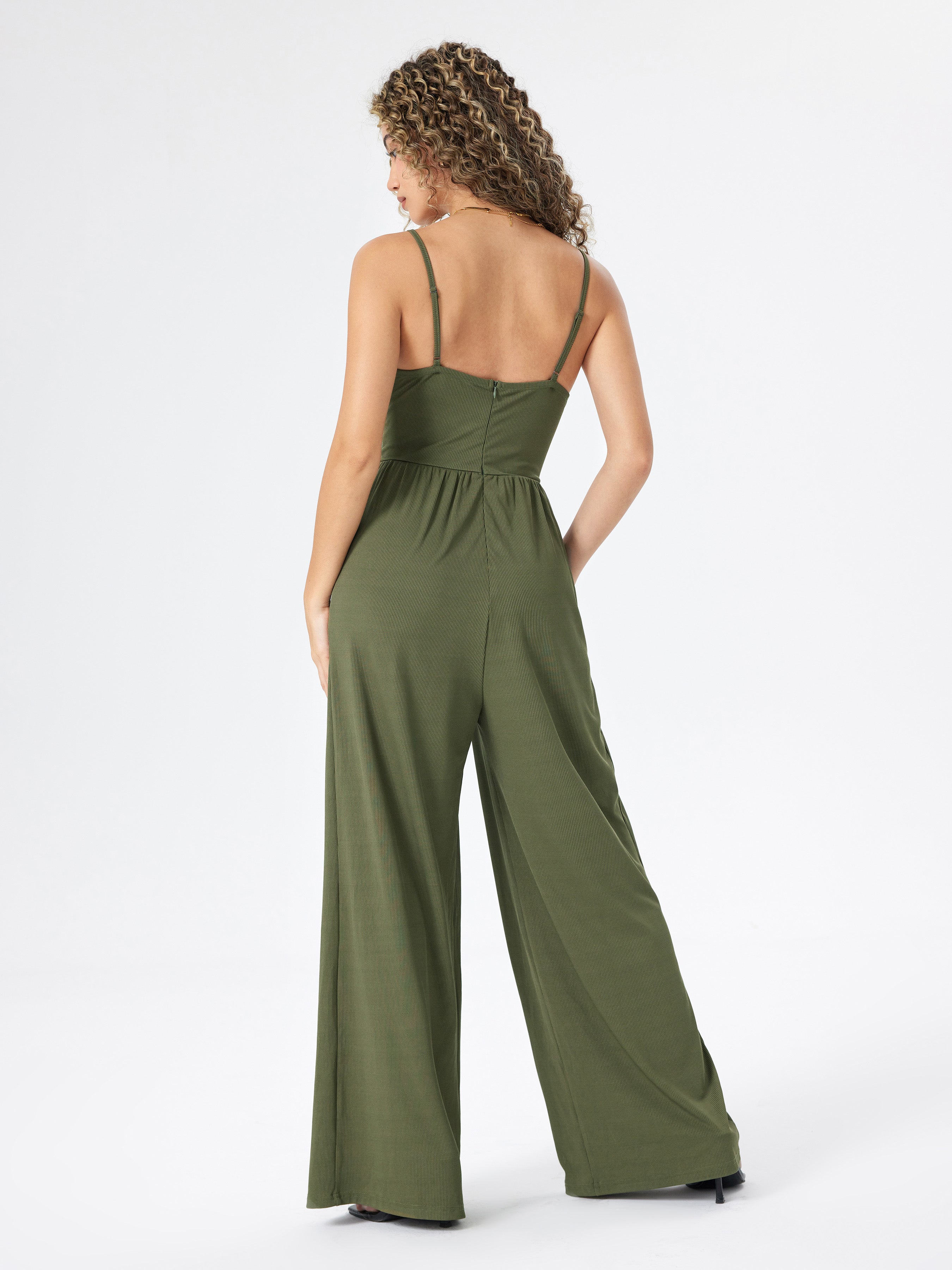 V-neck Wide leg Jumpsuit