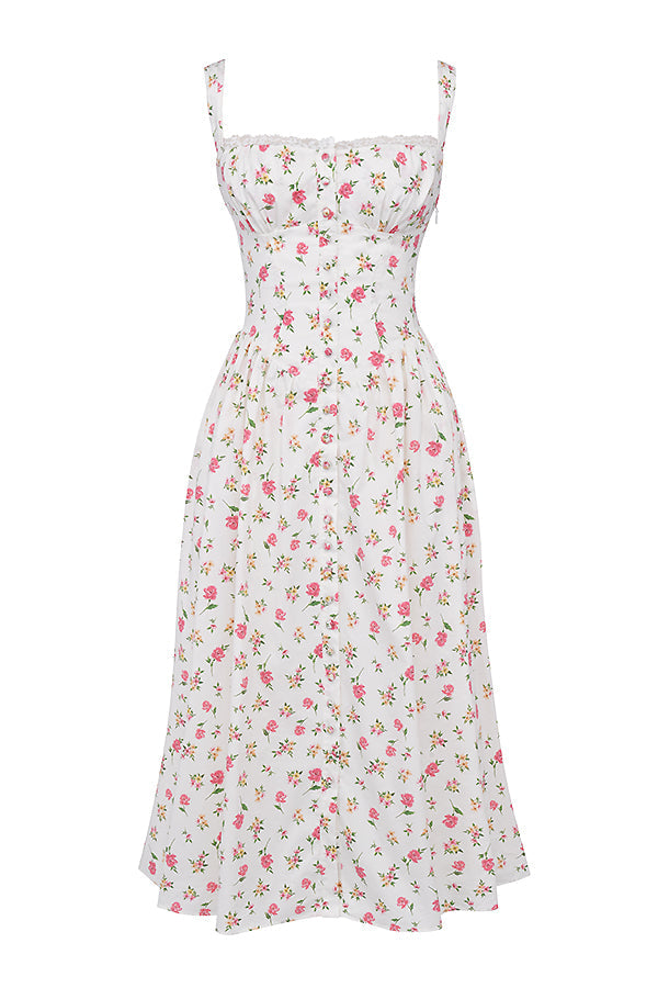 Midi sundress with flowers