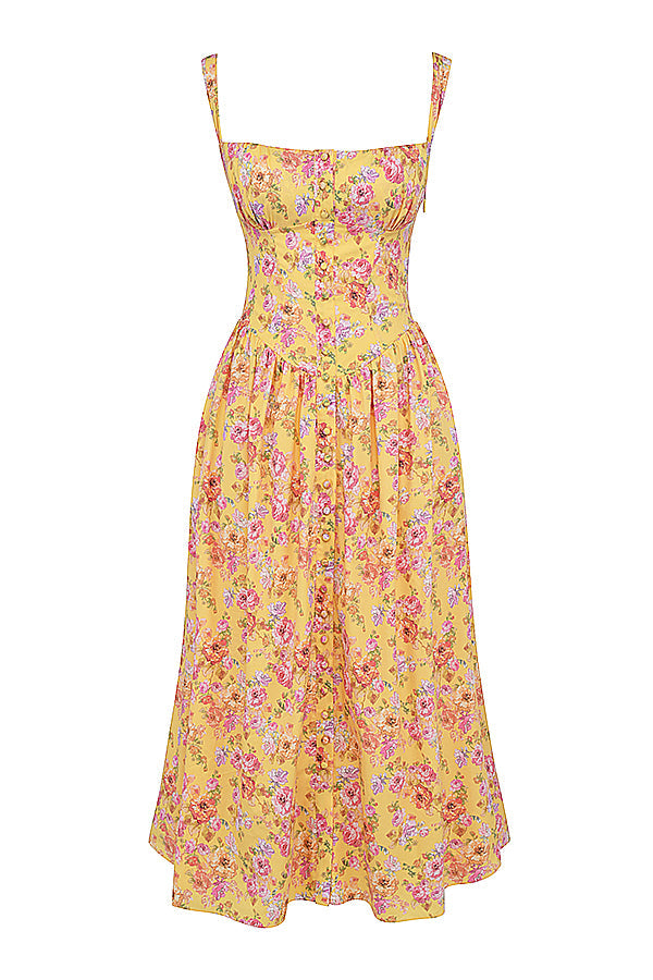 Midi sundress with flowers