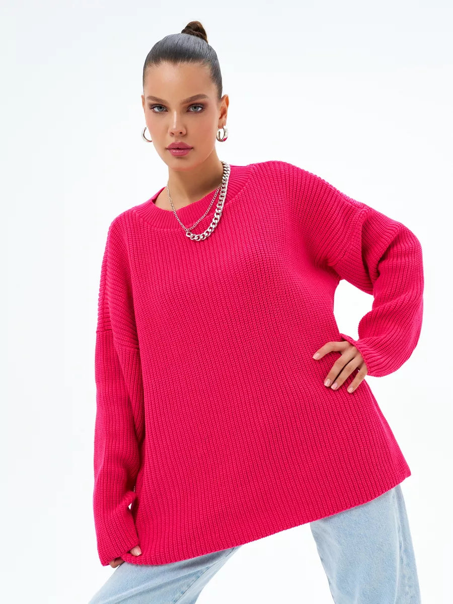 Loose Knitted Striped Sweater