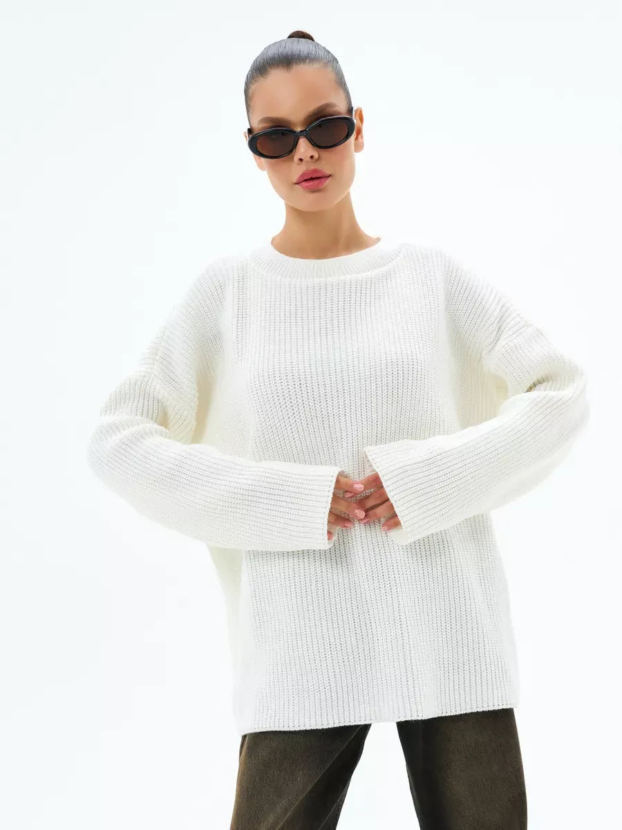 Loose Knitted Striped Sweater