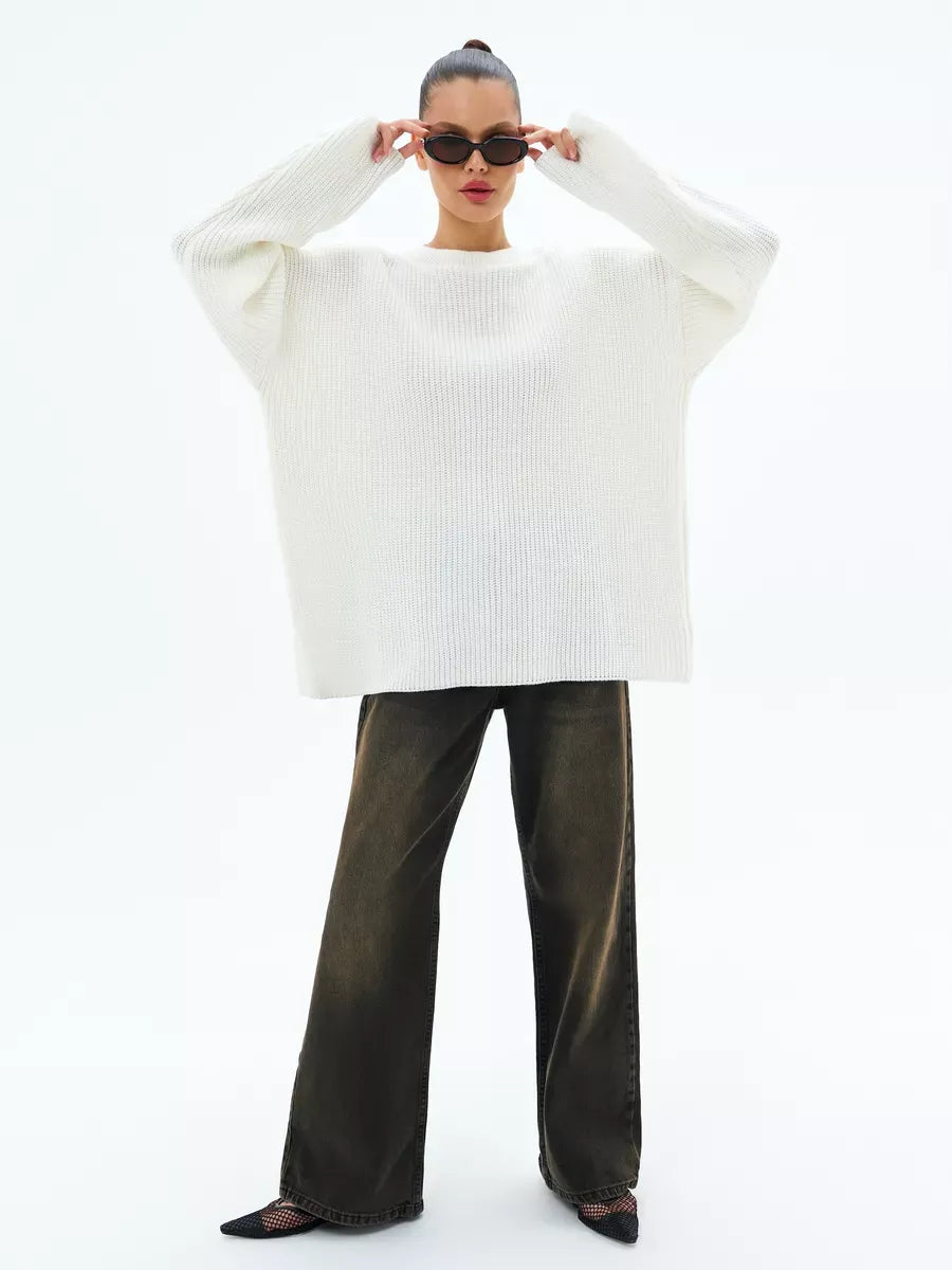 Loose Knitted Striped Sweater